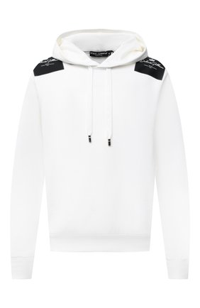 Мужской хлопковое худи DOLCE & GABBANA белого цвета по цене 47800 руб., арт. G90F9Z/G7XEZ | Фото 1 Мужской хлопковое худи DOLCE & GABBANA белого цвета, арт. G90F9Z/G7XEZ | Фото 1