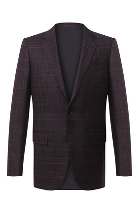Мужской шерстяной пиджак ERMENEGILDO ZEGNA фиолетового цвета по цене 176500 руб., арт. 852535/121220 | Фото 1 Мужской шерстяной пиджак ERMENEGILDO ZEGNA фиолетового цвета, арт. 852535/121220 | Фото 1 (Материал подклада: Купро; Материал внешний: Шерсть; Рукава: Длинные; Длина (для топов): Стандартные; Стили: Классический; 1-2-бортные: Однобортные; Пиджаки М: Прямой; Случай: Коктейльный)