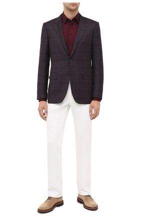 Мужской шерстяной пиджак ERMENEGILDO ZEGNA фиолетового цвета по цене 176500 руб., арт. 852535/121220 | Фото 2 Мужской шерстяной пиджак ERMENEGILDO ZEGNA фиолетового цвета, арт. 852535/121220 | Фото 2 (Материал подклада: Купро; Материал внешний: Шерсть; Рукава: Длинные; Длина (для топов): Стандартные; Стили: Классический; 1-2-бортные: Однобортные; Пиджаки М: Прямой; Случай: Коктейльный)