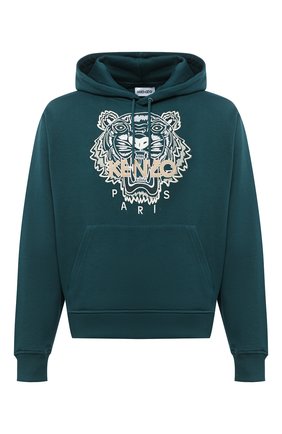 Мужской хлопковое худи KENZO темно-зеленого цвета по цене 26350 руб., арт. FA65SW3104XA | Фото 1 Мужской хлопковое худи KENZO темно-зеленого цвета, арт. FA65SW3104XA | Фото 1