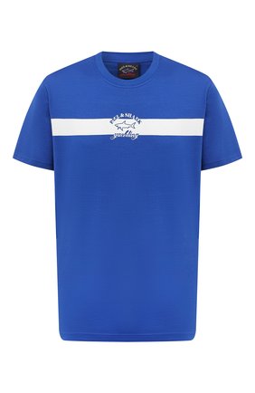 Мужская хлопковая футболка PAUL&SHARK синего цвета по цене 12350 руб., арт. A20P1650/C00 | Фото 1 Мужская хлопковая футболка PAUL&SHARK синего цвета, арт. A20P1650/C00 | Фото 1
