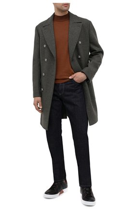 Мужские кожаные кеды ZEGNA COUTURE черного цвета по цене 73500 руб., арт. A2975X-LHACE | Фото 2 Мужские кожаные кеды ZEGNA COUTURE черного цвета, арт. A2975X-LHACE | Фото 2