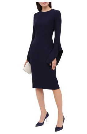 Женские текстильные туфли TOM FORD синего цвета по цене 66550 руб., арт. W2523R-TSA001 | Фото 2 Женские текстильные туфли TOM FORD синего цвета, арт. W2523R-TSA001 | Фото 2