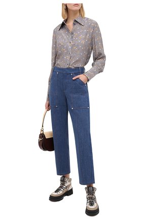 Женские джинсы CHLOÉ синего цвета по цене 66500 руб., арт. CHC20ADP42154 | Фото 2 Женские джинсы CHLOÉ синего цвета, арт. CHC20ADP42154 | Фото 2