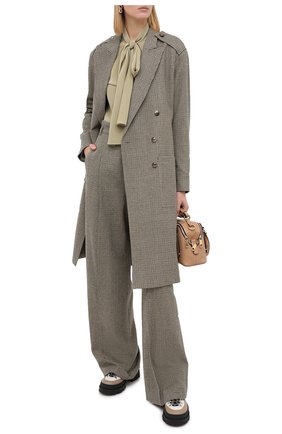 Женское шерстяное пальто CHLOÉ зеленого цвета по цене 209000 руб., арт. CHC20AVE14163 | Фото 2 Женское шерстяное пальто CHLOÉ зеленого цвета, арт. CHC20AVE14163 | Фото 2