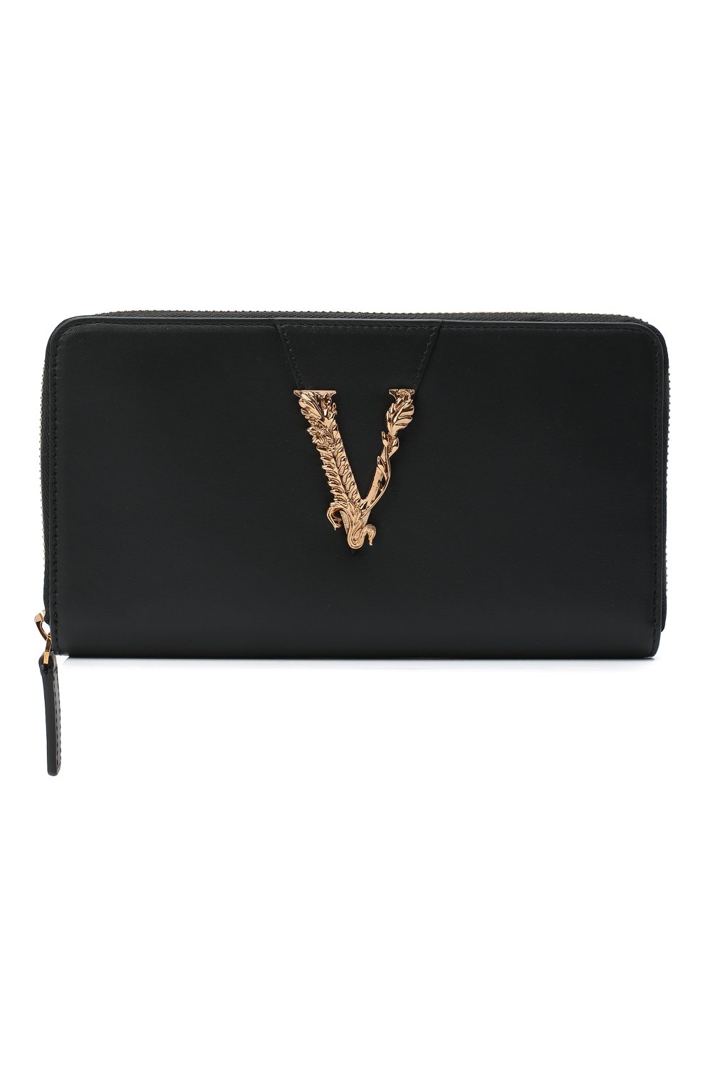 Женские кожаный кошелек VERSACE черного цвета, арт. DPDG326V/D7VIT | Фото 1