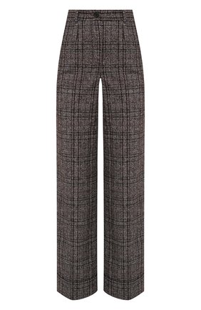 Женские брюки из шерсти и хлопка DOLCE & GABBANA коричневого цвета по цене 86300 руб., арт. FTBM0T/FQMH2 | Фото 1 Женские брюки из шерсти и хлопка DOLCE & GABBANA коричневого цвета, арт. FTBM0T/FQMH2 | Фото 1