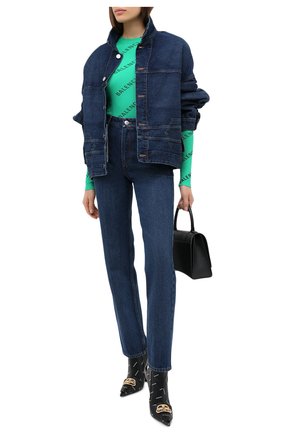 Женская джинсовая куртка BALENCIAGA синего цвета по цене 108500 руб., арт. 625989/TDW14 | Фото 2 Женская джинсовая куртка BALENCIAGA синего цвета, арт. 625989/TDW14 | Фото 2