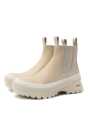 Женские кожаные челси JIL SANDER кремвого цвета по цене 87650 руб., арт. JP33010A-12113 | Фото 1 Женские кожаные челси JIL SANDER кремвого цвета, арт. JP33010A-12113 | Фото 1