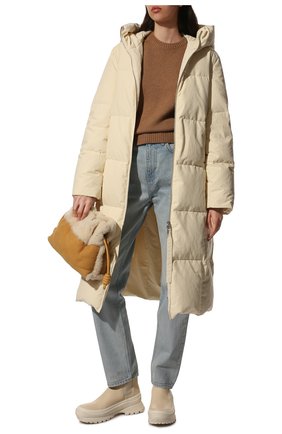 Женские кожаные челси JIL SANDER кремвого цвета по цене 87650 руб., арт. JP33010A-12113 | Фото 2 Женские кожаные челси JIL SANDER кремвого цвета, арт. JP33010A-12113 | Фото 2
