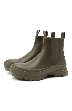 Женские кожаные челси JIL SANDER хаки цвета по цене 79950 руб., арт. JP33010A-12112 | Фото 1 Женские кожаные челси JIL SANDER хаки цвета, арт. JP33010A-12112 | Фото 1