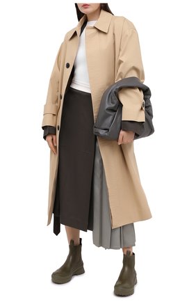 Женские кожаные челси JIL SANDER хаки цвета по цене 79950 руб., арт. JP33010A-12112 | Фото 2 Женские кожаные челси JIL SANDER хаки цвета, арт. JP33010A-12112 | Фото 2