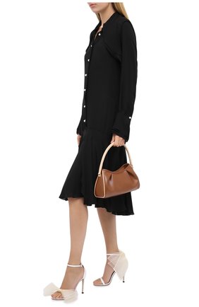 Женские текстильные босоножки aveline 100 JIMMY CHOO кремвого цвета по цене 72250 руб., арт. AVELINE 100/YMG | Фото 2 Женские текстильные босоножки aveline 100 JIMMY CHOO кремвого цвета, арт. AVELINE 100/YMG | Фото 2