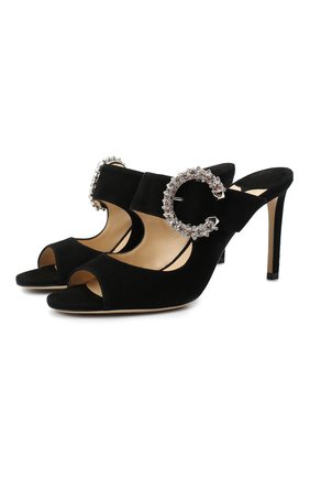 Женские замшевые мюли saf 85 JIMMY CHOO черного цвета по цене 69800 руб., арт. SAF 85/SUE | Фото 1 Женские замшевые мюли saf 85 JIMMY CHOO черного цвета, арт. SAF 85/SUE | Фото 1