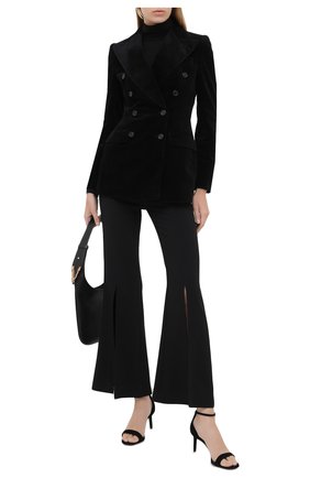 Женский хлопковый жакет DOLCE & GABBANA черного цвета по цене 169000 руб., арт. F29HXT/FUWCV | Фото 2 Женский хлопковый жакет DOLCE & GABBANA черного цвета, арт. F29HXT/FUWCV | Фото 2