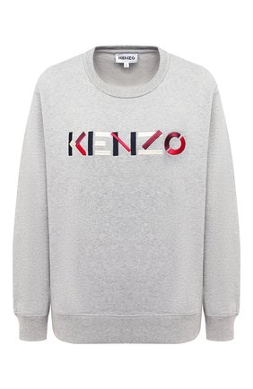 Женский хлопковый свитшот KENZO серого цвета по цене 24500 руб., арт. FA62SW8204M0 | Фото 1 Женский хлопковый свитшот KENZO серого цвета, арт. FA62SW8204M0 | Фото 1