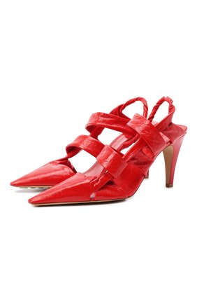 Женские кожаные туфли bv point BOTTEGA VENETA красного цвета по цене 81900 руб., арт. 630187/VBP10 | Фото 1 Женские кожаные туфли bv point BOTTEGA VENETA красного цвета, арт. 630187/VBP10 | Фото 1