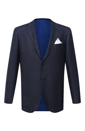 Мужской пиджак из шерсти и кашемира KITON синего цвета по цене 621500 руб., арт. UG81K01T91 | Фото 1 Мужской пиджак из шерсти и кашемира KITON синего цвета, арт. UG81K01T91 | Фото 1