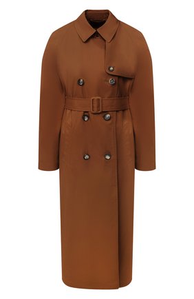 Женский хлопковый тренч LORO PIANA коричневого цвета по цене 368500 руб., арт. FAL2266 | Фото 1 Женский хлопковый тренч LORO PIANA коричневого цвета, арт. FAL2266 | Фото 1