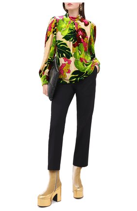 Женская блузка из вискозы и шелка DRIES VAN NOTEN зеленого цвета по цене 64150 руб., арт. 202-30790-1009 | Фото 2 Женская блузка из вискозы и шелка DRIES VAN NOTEN зеленого цвета, арт. 202-30790-1009 | Фото 2
