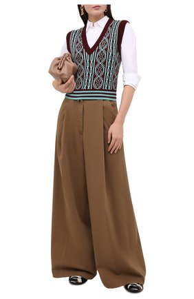 Женский шерстяной жилет DRIES VAN NOTEN бордового цвета по цене 39200 руб., арт. 202-31201-1700 | Фото 2 Женский шерстяной жилет DRIES VAN NOTEN бордового цвета, арт. 202-31201-1700 | Фото 2