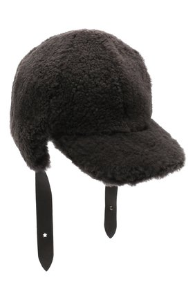 Женская меховая кепка LORENA ANTONIAZZI черного цвета, арт. A2089CE003/421 | Фото 1 (Материал: Натуральный мех)