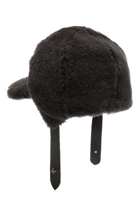 Женская меховая кепка LORENA ANTONIAZZI черного цвета, арт. A2089CE003/421 | Фото 2 (Материал: Натуральный мех)