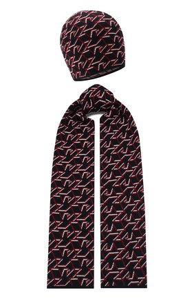 Детский комплект из шапки и шарфа EMPORIO ARMANI синего цвета по цене 13400 руб., арт. 407509/0A757 | Фото 1 Детский комплект из шапки и шарфа EMPORIO ARMANI синего цвета, арт. 407509/0A757 | Фото 1