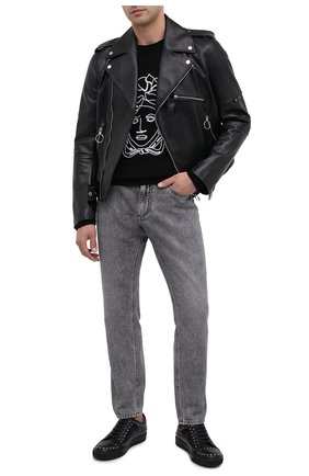 Мужские кожаные кеды LANVIN черного цвета по цене 39200 руб., арт. FM-SKDBB1-NAST-H20 | Фото 2 Мужские кожаные кеды LANVIN черного цвета, арт. FM-SKDBB1-NAST-H20 | Фото 2