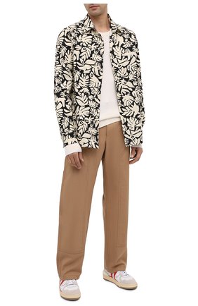 Мужские комбинированные кеды LANVIN белого цвета по цене 44000 руб., арт. FM-SKDK01-NASH-A20 | Фото 2 Мужские комбинированные кеды LANVIN белого цвета, арт. FM-SKDK01-NASH-A20 | Фото 2