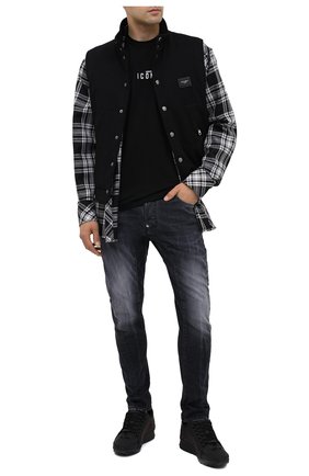 Мужские кожаные кроссовки DSQUARED2 черного цвета по цене 29050 руб., арт. SNM0505 30800001 | Фото 2 Мужские кожаные кроссовки DSQUARED2 черного цвета, арт. SNM0505 30800001 | Фото 2