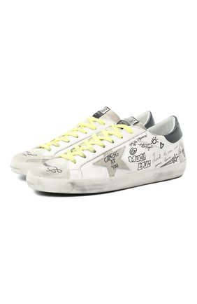Мужские кожаные кеды superstar GOLDEN GOOSE DELUXE BRAND белого цвета по цене 28800 руб., арт. GMF00101.F000300 | Фото 1 Мужские кожаные кеды superstar GOLDEN GOOSE DELUXE BRAND белого цвета, арт. GMF00101.F000300 | Фото 1