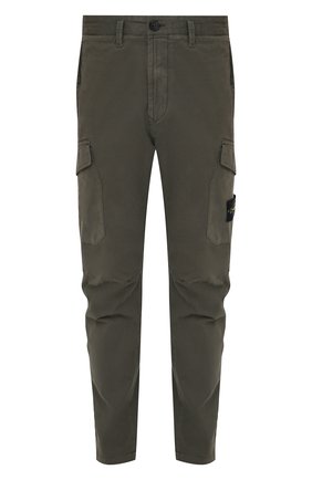 Мужской хлопковые брюки-карго STONE ISLAND зеленого цвета по цене 28350 руб., арт. 731531310 | Фото 1 Мужской хлопковые брюки-карго STONE ISLAND зеленого цвета, арт. 731531310 | Фото 1