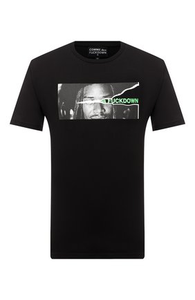 Мужская хлопковая футболка COMME DES FUCKDOWN черного цвета по цене 4990 руб., арт. CDFU1077 | Фото 1 Мужская хлопковая футболка COMME DES FUCKDOWN черного цвета, арт. CDFU1077 | Фото 1