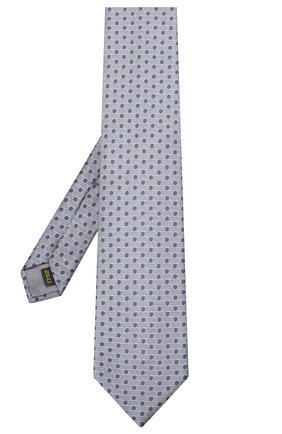 Мужской шелковый галстук ZILLI серого цвета, арт. 51120/TIE | Фото 2 (Материал: Текстиль, Шелк; Принт: С принтом; Региональные ограничения белый список (Axapta Mercury): RU)