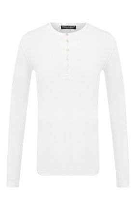 Мужская хлопковый лонгслив DOLCE & GABBANA белого цвета по цене 24750 руб., арт. G8LA8T/FU7AV | Фото 1 Мужская хлопковый лонгслив DOLCE & GABBANA белого цвета, арт. G8LA8T/FU7AV | Фото 1