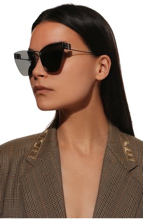 Женские солнцезащитные очки BALENCIAGA серебряного цвета, арт. 628252/T0005 | Фото 2 (Тип очков: С/з; Оптика Гендер: оптика-женское; Очки форма: Бабочка)