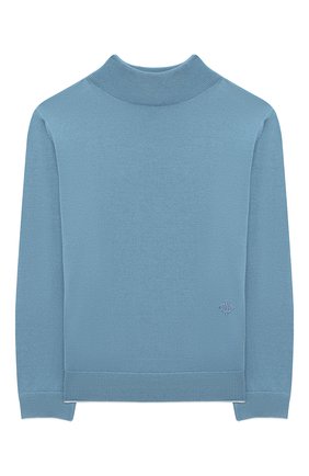 Детский шерстяной пуловер LORO PIANA голубого цвета по цене 49300 руб., арт. FAL2698 | Фото 1 Детский шерстяной пуловер LORO PIANA голубого цвета, арт. FAL2698 | Фото 1