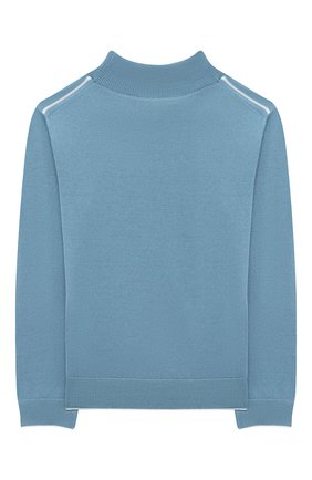 Детский шерстяной пуловер LORO PIANA голубого цвета по цене 49300 руб., арт. FAL2698 | Фото 2 Детский шерстяной пуловер LORO PIANA голубого цвета, арт. FAL2698 | Фото 2
