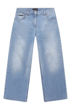 Детские джинсы DOLCE & GABBANA голубого цвета по цене 25500 руб., арт. L51F67/LD786/8-14 | Фото 1 Детские джинсы DOLCE & GABBANA голубого цвета, арт. L51F67/LD786/8-14 | Фото 1