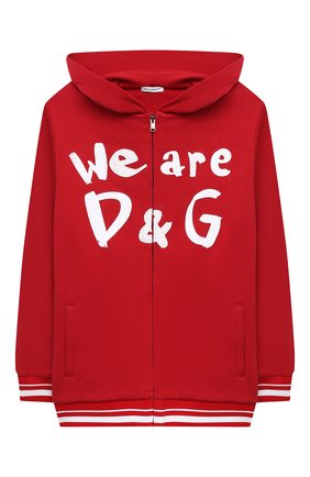 Детский хлопковый кардиган DOLCE & GABBANA красного цвета по цене 32400 руб., арт. L5JW2Q/G7XBK/8-14 | Фото 1 Детский хлопковый кардиган DOLCE & GABBANA красного цвета, арт. L5JW2Q/G7XBK/8-14 | Фото 1