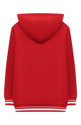 Детский хлопковый кардиган DOLCE & GABBANA красного цвета по цене 32400 руб., арт. L5JW2Q/G7XBK/8-14 | Фото 2 Детский хлопковый кардиган DOLCE & GABBANA красного цвета, арт. L5JW2Q/G7XBK/8-14 | Фото 2