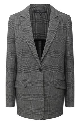 Женский хлопковый жакет RAG&BONE серого цвета по цене 49950 руб., арт. WAW20P40412U41 | Фото 1 Женский хлопковый жакет RAG&BONE серого цвета, арт. WAW20P40412U41 | Фото 1