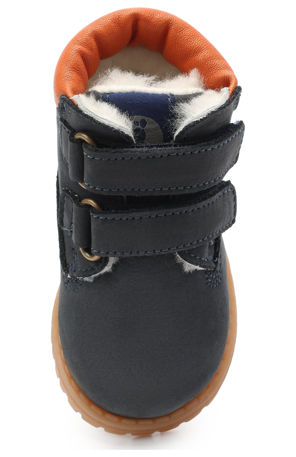 Детские кожаные ботинки WALKEY темно-синего цвета, арт. Y1B4-40015-0415/19-24 | Фото 4 (Материал утеплителя: Натуральный мех; Региональные ограничения белый список (Axapta Mercury): RU)
