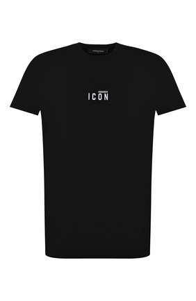 Мужская хлопковая футболка DSQUARED2 черного цвета по цене 16100 руб., арт. S79GC0010/S23009 | Фото 1 Мужская хлопковая футболка DSQUARED2 черного цвета, арт. S79GC0010/S23009 | Фото 1
