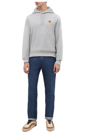 Мужской хлопковое худи KENZO серого цвета по цене 26350 руб., арт. FA65SW3604MD | Фото 2 Мужской хлопковое худи KENZO серого цвета, арт. FA65SW3604MD | Фото 2