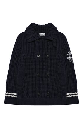 Детский кардиган из шерсти и вискозы STONE ISLAND темно-синего цвета по цене 64600 руб., арт. 7316517D1/10-12 | Фото 1 Детский кардиган из шерсти и вискозы STONE ISLAND темно-синего цвета, арт. 7316517D1/10-12 | Фото 1 (Материал внешний: Шерсть; Рукава: Длинные; Мальчики Кросс-КТ: Кардиган-одежда)