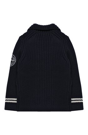 Детский кардиган из шерсти и вискозы STONE ISLAND темно-синего цвета по цене 64600 руб., арт. 7316517D1/10-12 | Фото 2 Детский кардиган из шерсти и вискозы STONE ISLAND темно-синего цвета, арт. 7316517D1/10-12 | Фото 2 (Материал внешний: Шерсть; Рукава: Длинные; Мальчики Кросс-КТ: Кардиган-одежда)