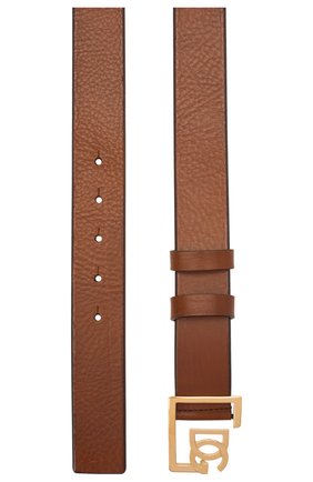 Мужской кожаный ремень DOLCE & GABBANA коричневого цвета, арт. BC4476/AV480 | Фото 3 (Случай: Повседневный; Материал: Натуральная кожа)