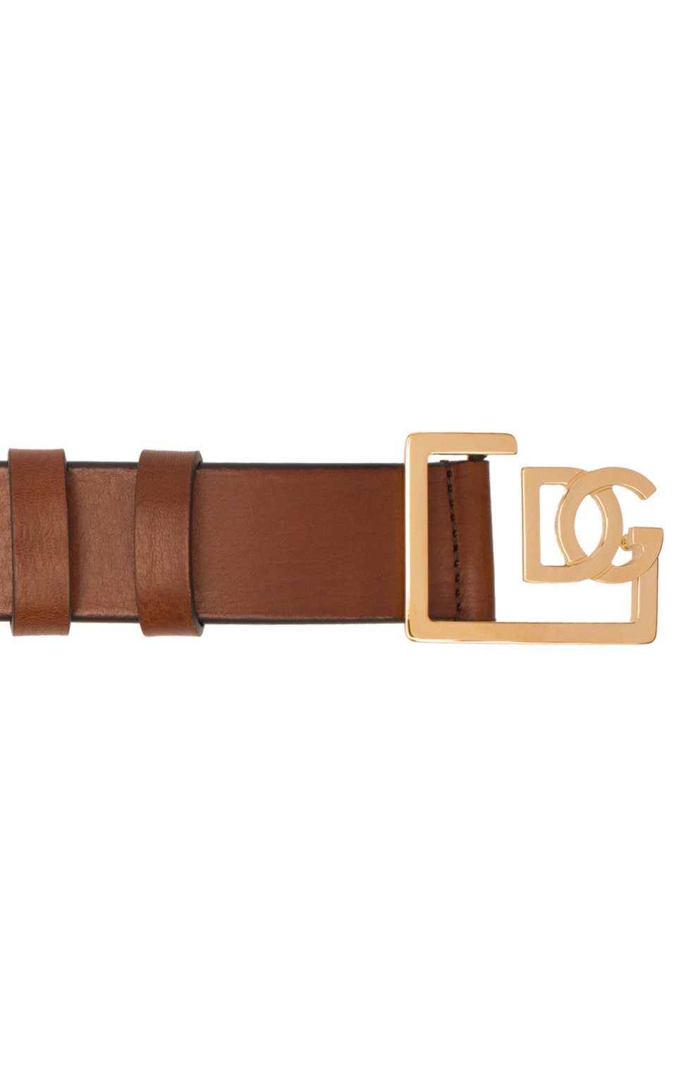 Мужской кожаный ремень DOLCE & GABBANA коричневого цвета, арт. BC4476/AV480 | Фото 4 (Случай: Повседневный; Материал: Натуральная кожа)